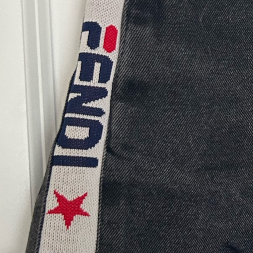 Fendi Logo Tape Black Denim Cutoff Shorts High
Waist Designer Sz S distressing - Picture 9 of 9